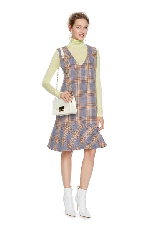 NOIR 荷叶摆格纹背心裙 5844 商品图3