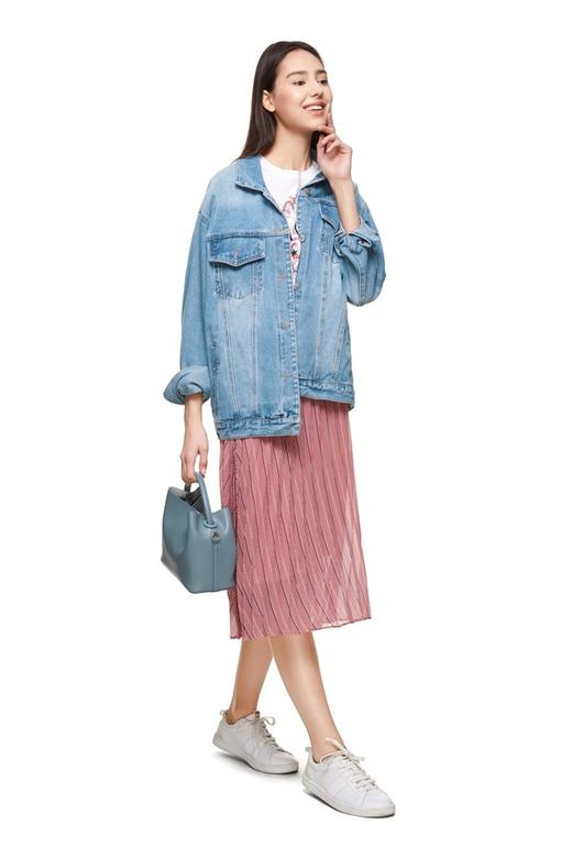 LNNNS 对称口袋蓝色牛仔外套 8722 商品图1