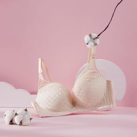 都市丽人内衣加厚色丁三排扣无钢圈3/4杯常规文胸LB312A