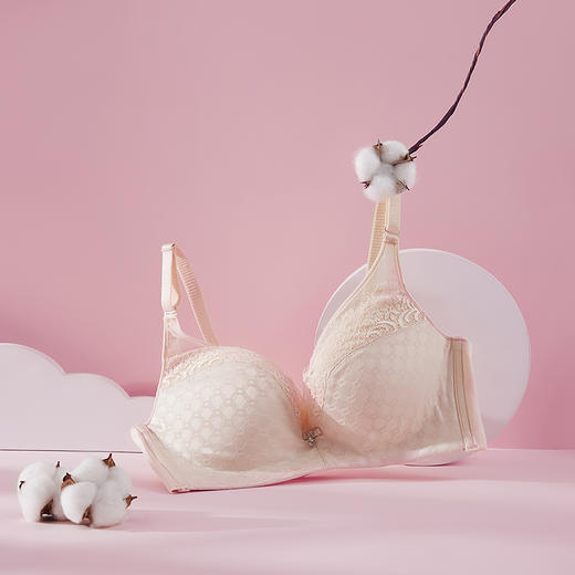 都市丽人内衣加厚色丁三排扣无钢圈3/4杯常规文胸LB312A 商品图0