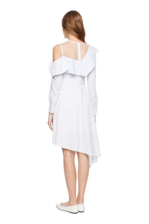 DOTACOKO 荷叶边饰不规则条纹连衣裙 5898 商品图1