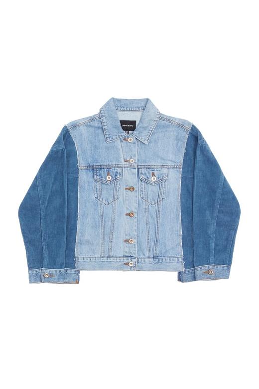 URBAN REVIVO 灯芯绒拼接牛仔外套 5186 商品图7