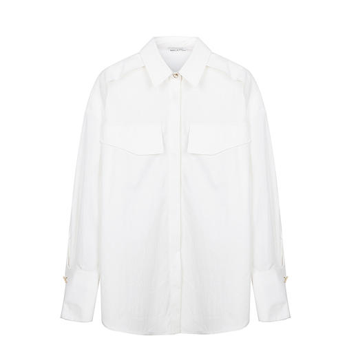 肩部浮水双胸兜衬衫 商品图0