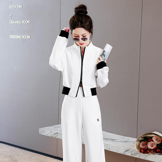 气质女神范休闲套装，减龄阔腿裤两件套套装HR-KJFA211-5-ZY 商品图11