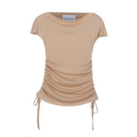 双侧抽绳针织T恤