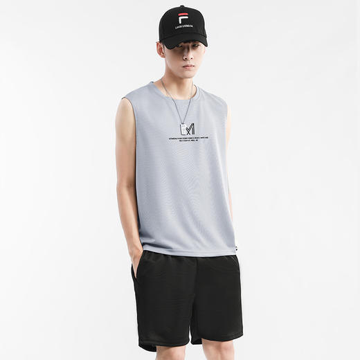 【夏季新款】背心男士外穿 夏季冰丝运动装 男跨栏坎肩无袖t恤健身马甲 商品图2