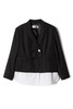 玛丝菲尔·素 可拆拼接黑白西装外套 8711 商品缩略图4