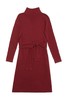 OCTAVIA 酒红色高领收腰连衣裙 5552 商品缩略图4