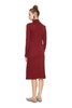 OCTAVIA 酒红色高领收腰连衣裙 5552 商品缩略图1