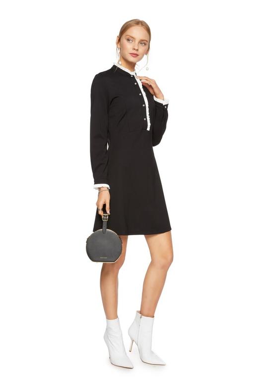 FREEBIRD X廓形黑白拼接连身裙 5200 商品图3