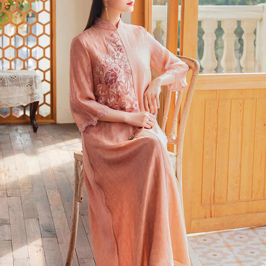 复古重工刺绣，民族中国风连衣裙OG-6038 商品图1