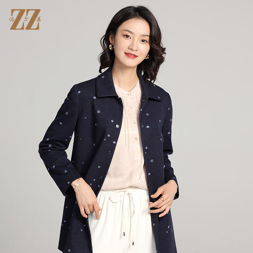 佐尔美2023春季新款 经典时尚波点上衣外套女E23SY03 商品图2
