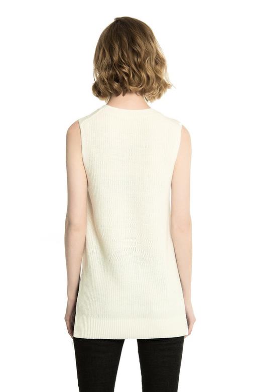BONNIE ALEX 米白色圆领针织背心 1087 商品图2