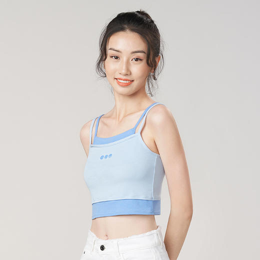 都市丽人细罗纹吊带背心背心无胸垫LV3AA4 商品图1