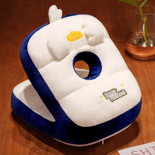 「四款可选！V型午睡枕」卡通午睡枕冰丝毛绒双面趴睡枕居家布艺办公室午睡学生趴桌子午休枕可插手 商品图7