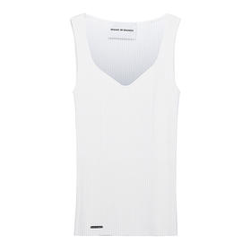 粗罗纹修身针织背心