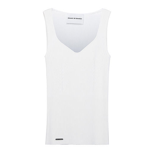 粗罗纹修身针织背心 商品图0