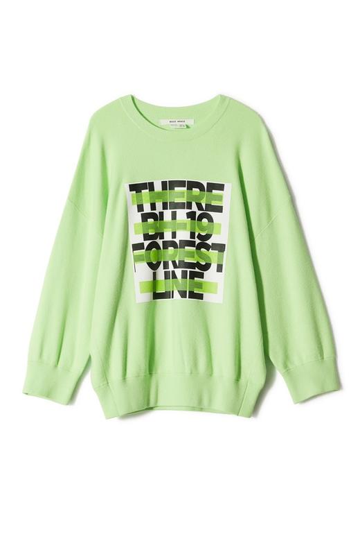 BASIC HOUSE 黄绿色字母针织卫衣 8715 商品图4