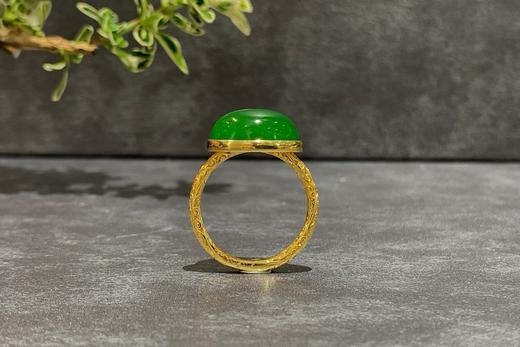 【御珠宫坊】金镶碧玉戒指 商品图3