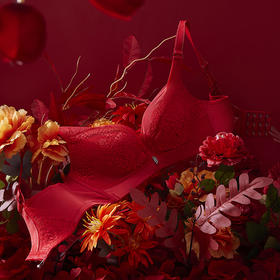 都市丽人内衣B:加厚C:薄蕾丝三排扣无钢圈3/4杯常规文胸LB321A