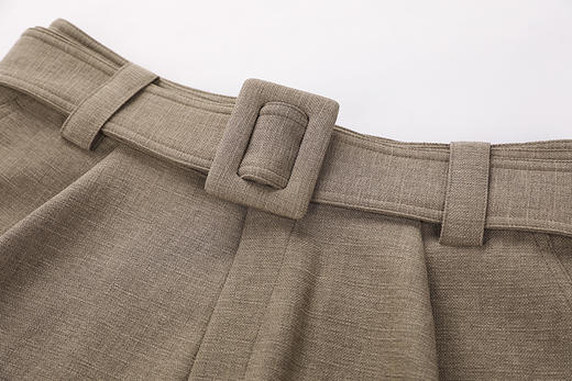 宽松压褶腰带阔腿短裤 商品图4