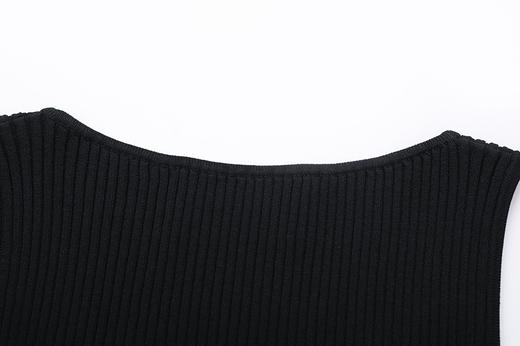 粗罗纹修身针织背心 商品图5