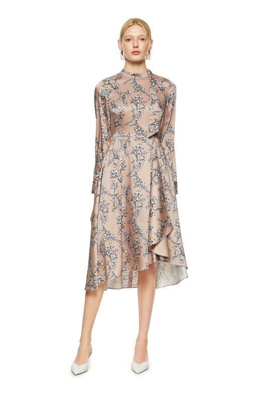 LNNNS 不规则飘带印花连衣裙 8894 商品图0