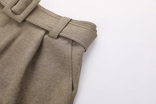 宽松压褶腰带阔腿短裤 商品图6