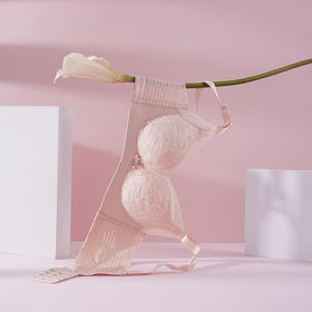 都市丽人调整型内衣AB中厚3/4杯刺绣塑身文胸三排无钢圈LJ34Z1