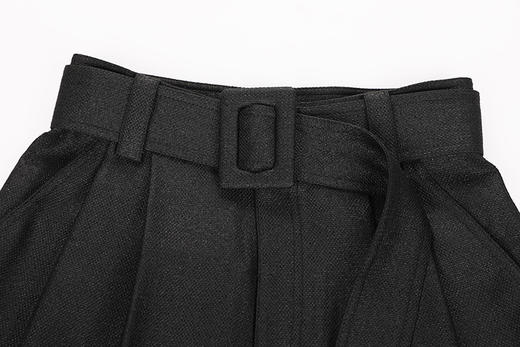 压褶收腰腰带阔腿长裤 商品图3