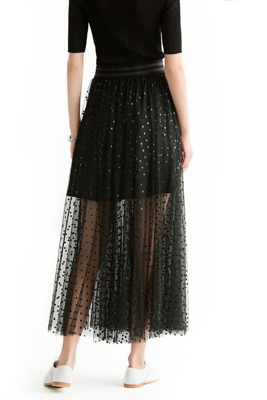 ROSEHOO 波点网纱透视长裙 1151 商品图2