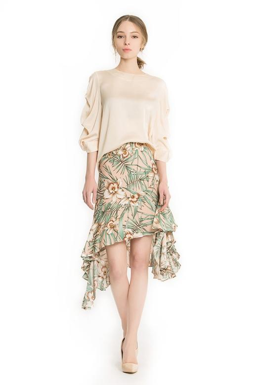 WEN&VI 杏色缎面上衣 1104 商品图4