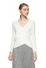 ELLA JADE 白色围裹式深V上衣 8728 商品缩略图0