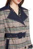 ELLA JADE 格纹翻领束腰长外套 5918 商品缩略图2