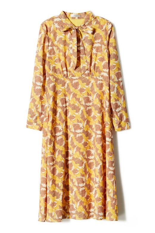 L.Fleuri 黄色印花系带连衣裙 8717 商品图4