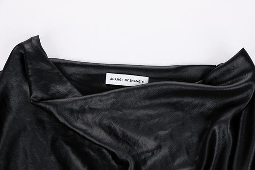 荡领斜摆落肩拼袖上衣 商品图3