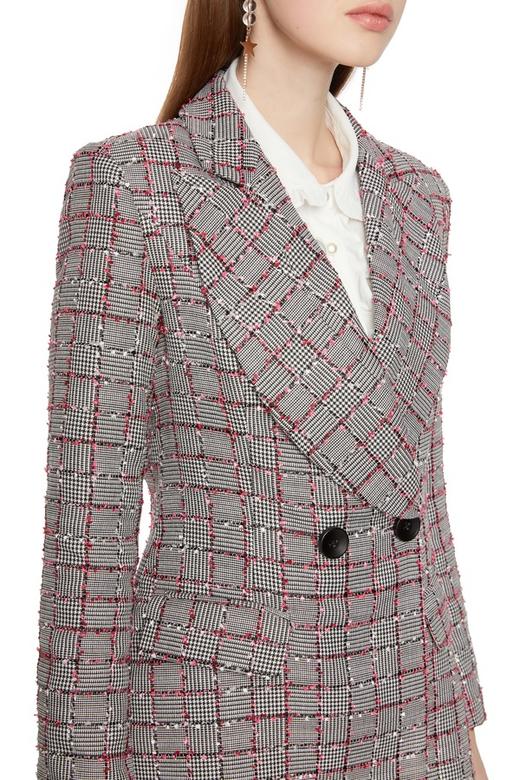 DOTACOKO 流苏饰格纹西装外套 5883 商品图2