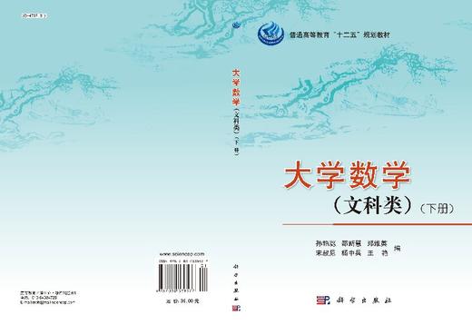 大学数学（文科类）下册/孙艳蕊 邵新慧 郑维英 商品图3
