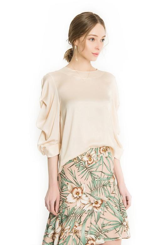 WEN&VI 杏色缎面上衣 1104 商品图0