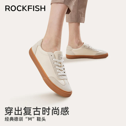 【四季百搭】Rockfish 901男女同款防泼水复古帆布德训鞋（2色可选） 商品图1