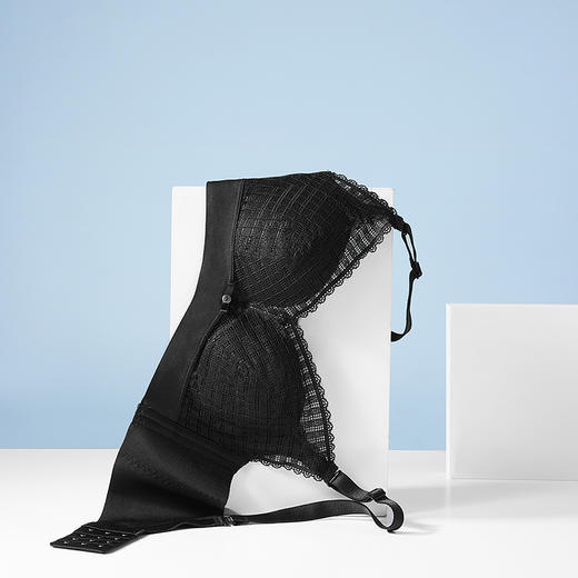 都市丽人自然舒适常规内衣AB加加厚3/4杯蕾丝文胸三排无钢圈LB251A 商品图0