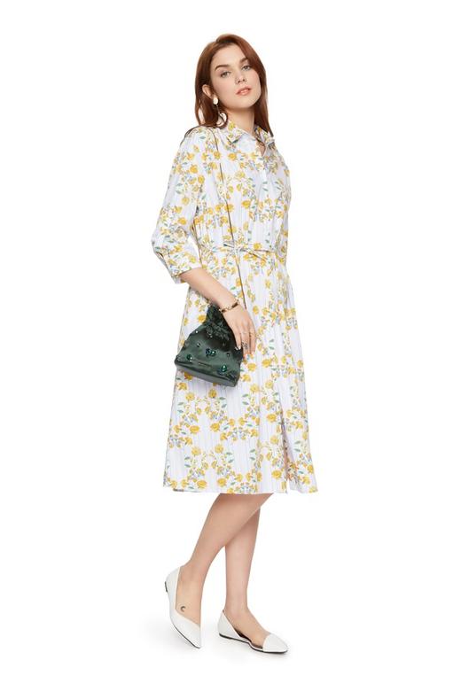 SUMMER & SAGE 条纹碎花束腰连衣裙 5914 商品图3