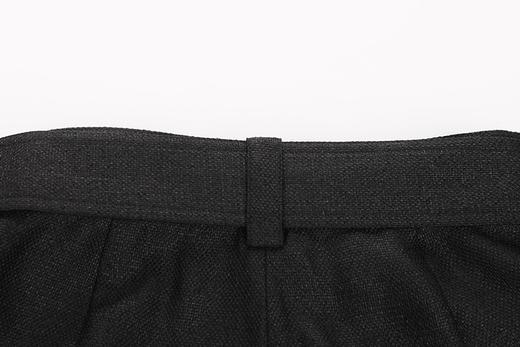 压褶收腰腰带阔腿长裤 商品图6