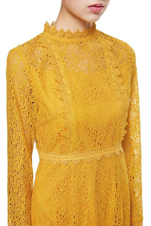 ELLA JADE 黄色花朵镂空连衣裙 8796 商品图3