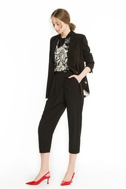 EMC亿美丞 黑色荷叶边西装外套 1130 商品图3