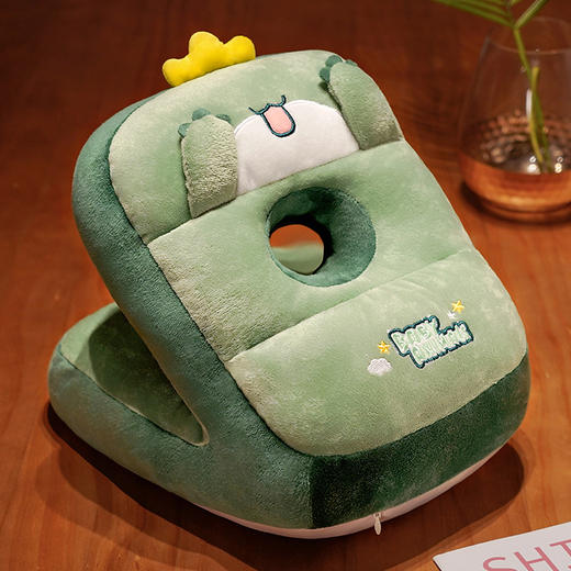 「四款可选！V型午睡枕」卡通午睡枕冰丝毛绒双面趴睡枕居家布艺办公室午睡学生趴桌子午休枕可插手 商品图6
