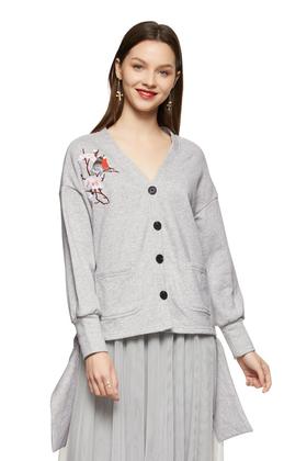 LNNNS 花鸟刺绣不规则外套 8809