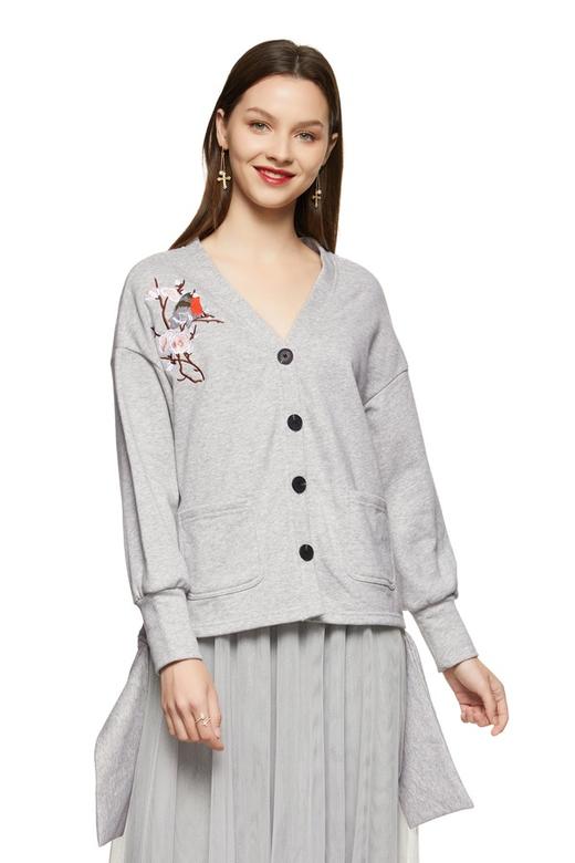 LNNNS 花鸟刺绣不规则外套 8809 商品图0