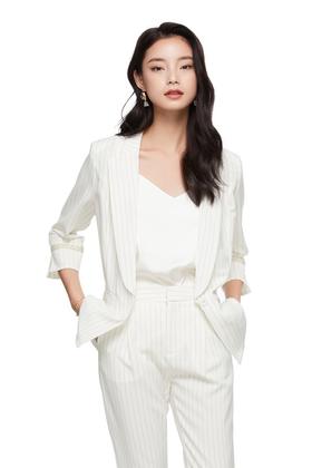 AVA 白色条纹外套 5694