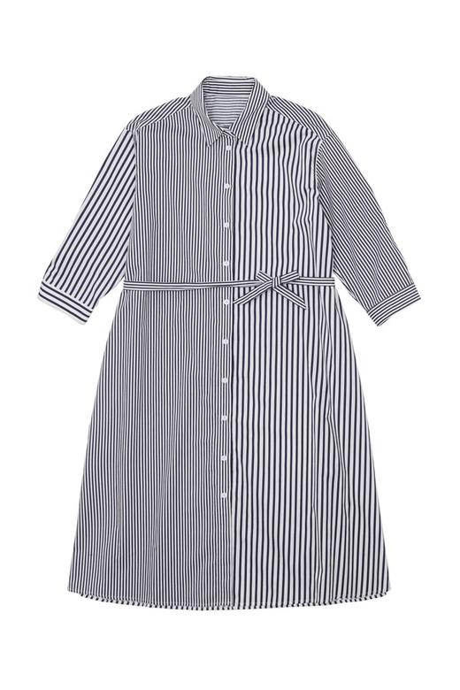 SUMMER & SAGE 竖条纹束腰衬衫裙 5913 商品图4